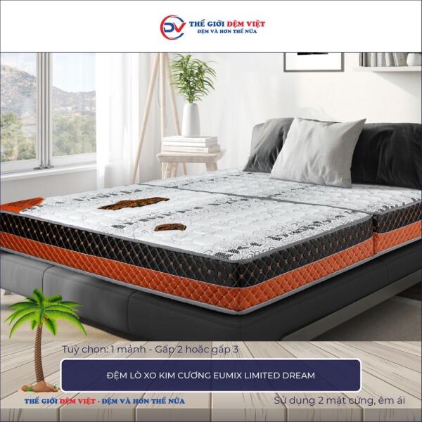 Đệm lò xo Kim Cương Eumix Limited Dream